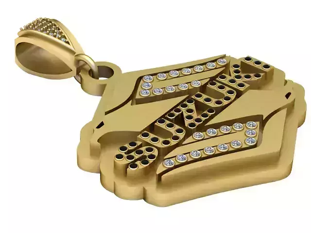 Suzuki Gold Pendant 3D Printable Jewelry Model