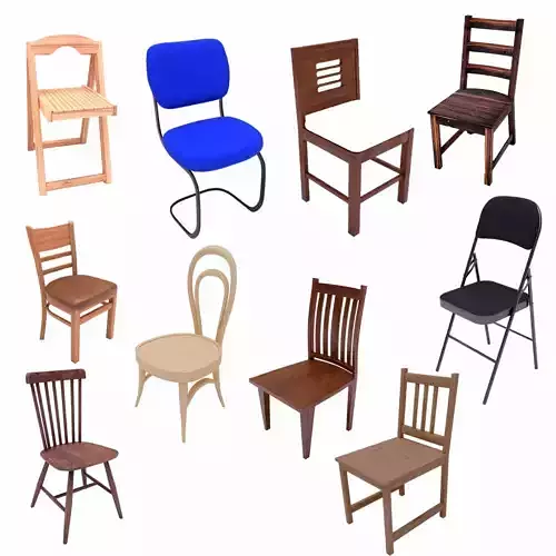 Chair Mega Pack  10 Unique 3D Chair Models Vol 1