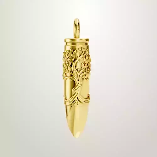 Tree Of Life Bullet Shaped Necklace