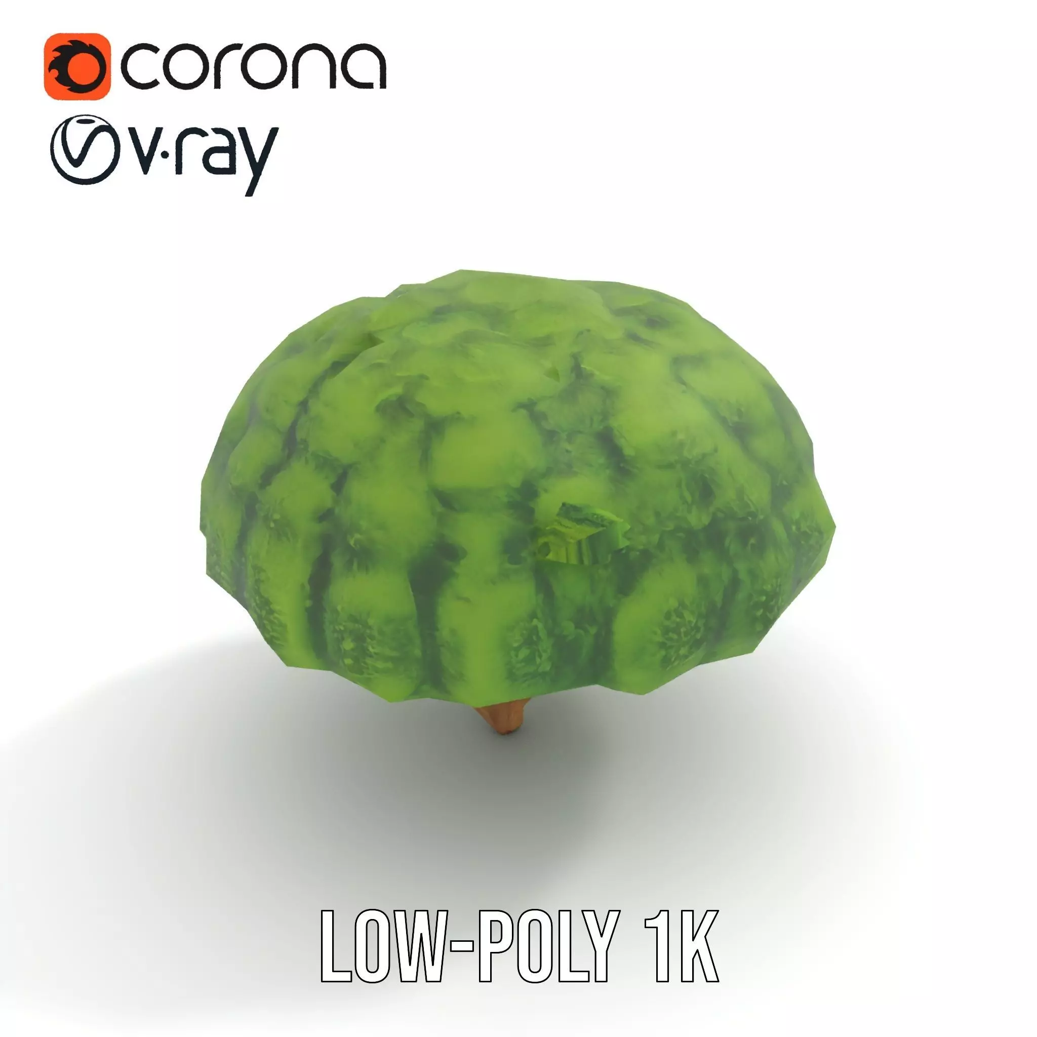 Green Topiary Tree model pack Low-poly 3D model_12