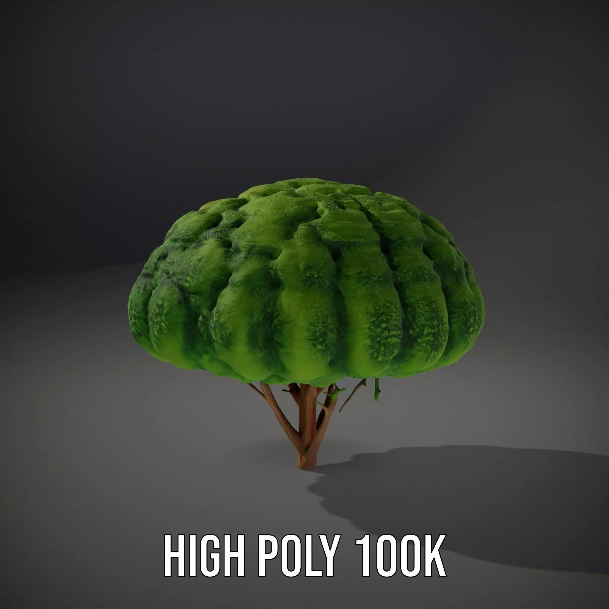 Green Topiary Tree model pack Low-poly 3D model_10