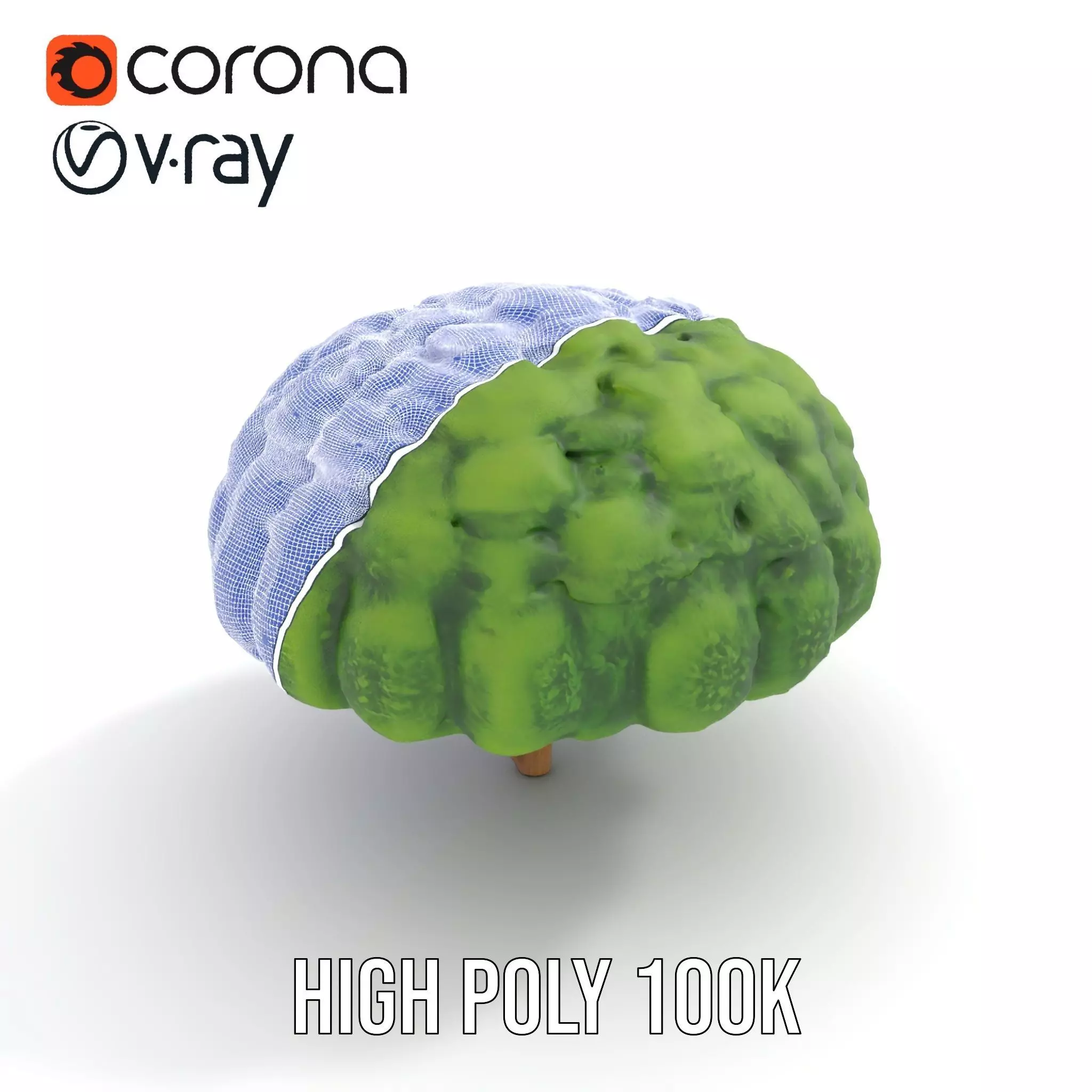Green Topiary Tree model pack Low-poly 3D model_31