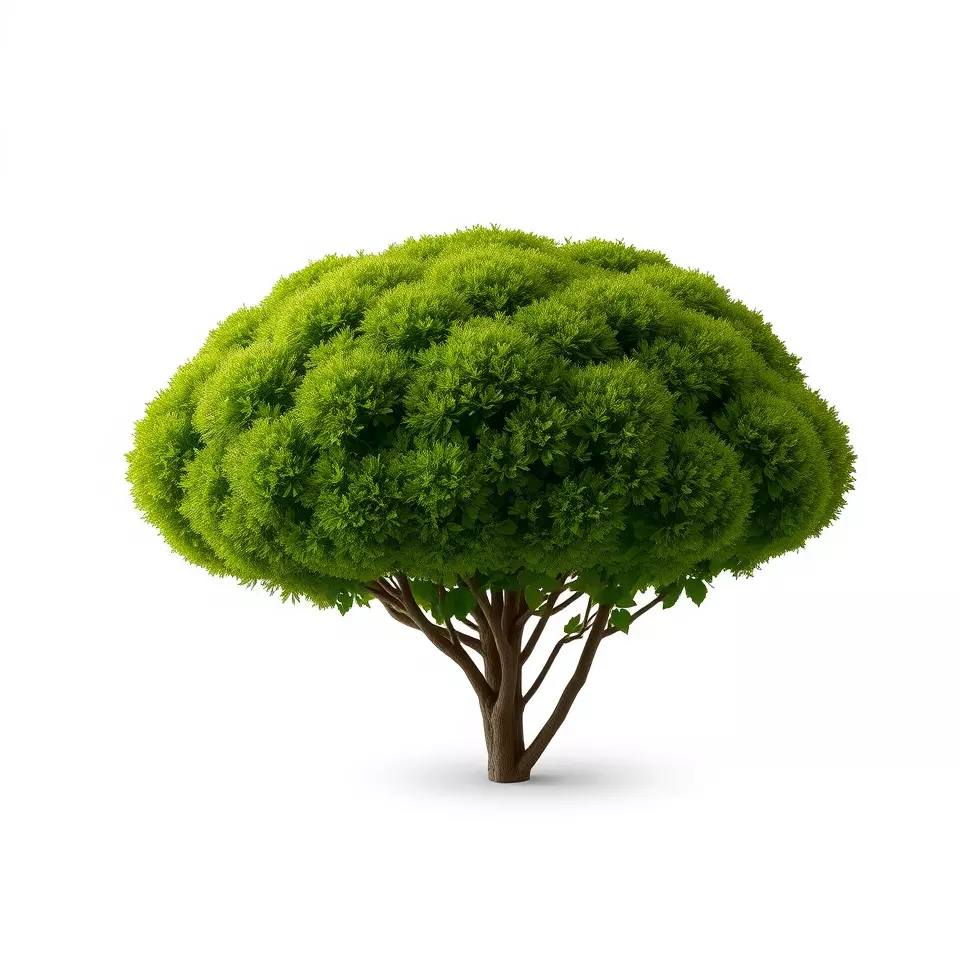Green Topiary Tree model pack Low-poly 3D model_2