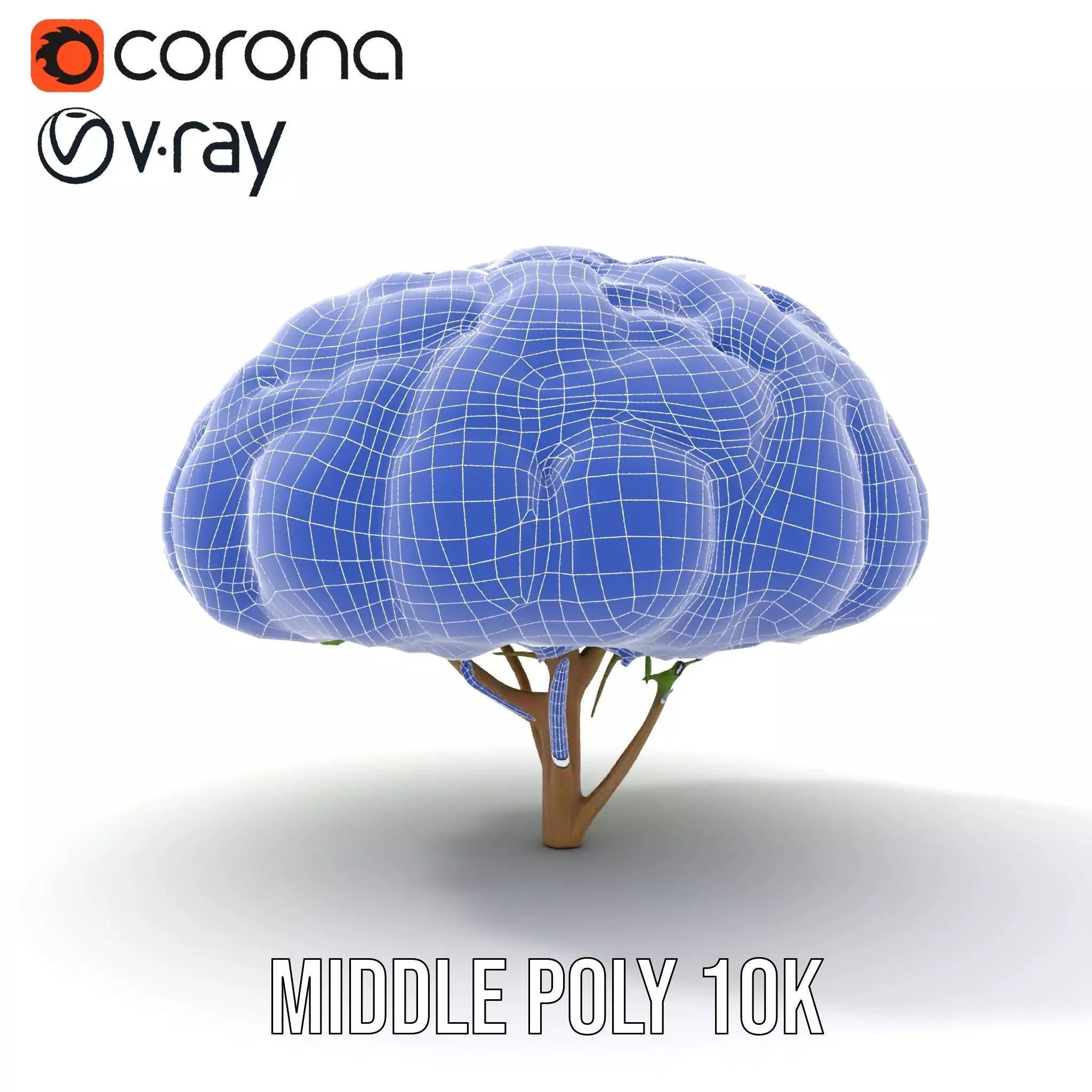 Green Topiary Tree model pack Low-poly 3D model_24