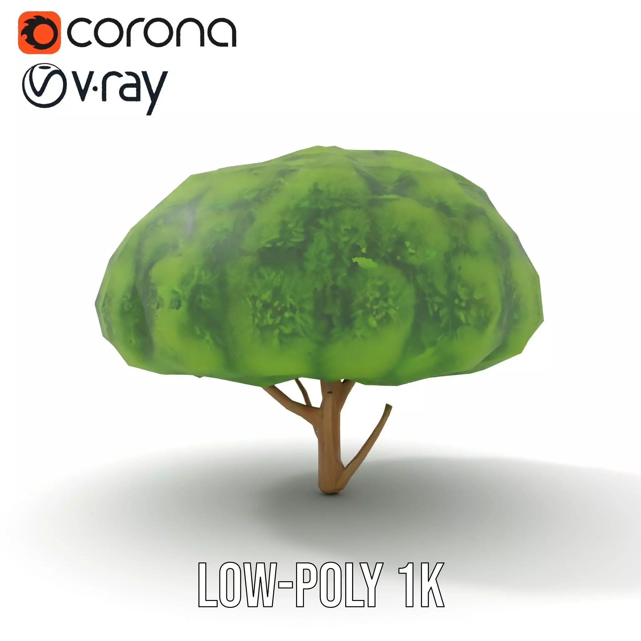 Green Topiary Tree model pack Low-poly 3D model_22