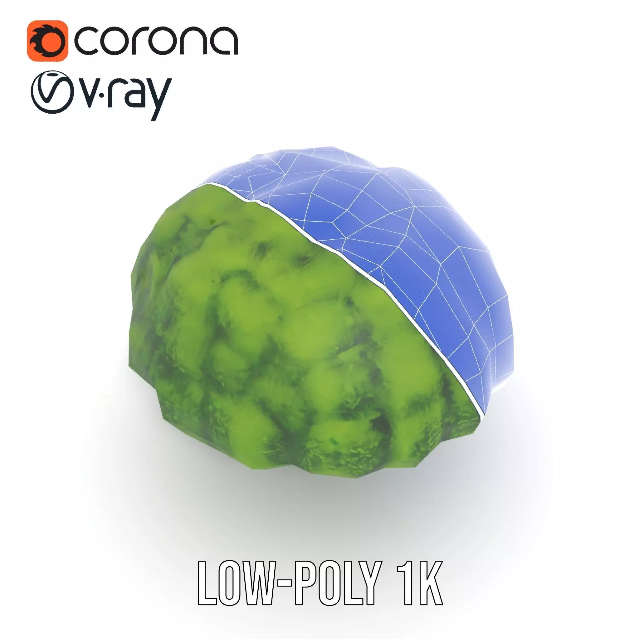 Green Topiary Tree model pack Low-poly 3D model_17