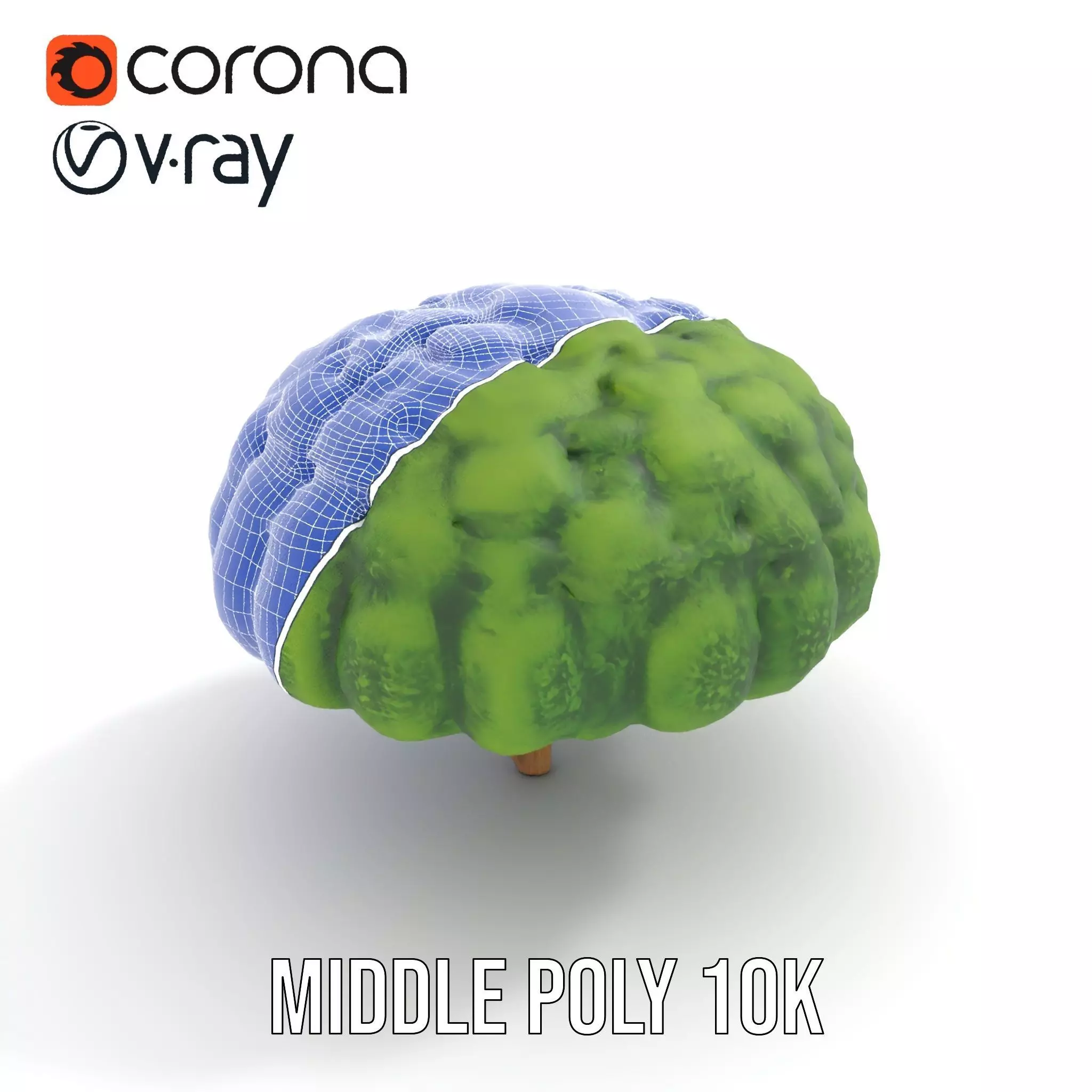 Green Topiary Tree model pack Low-poly 3D model_21