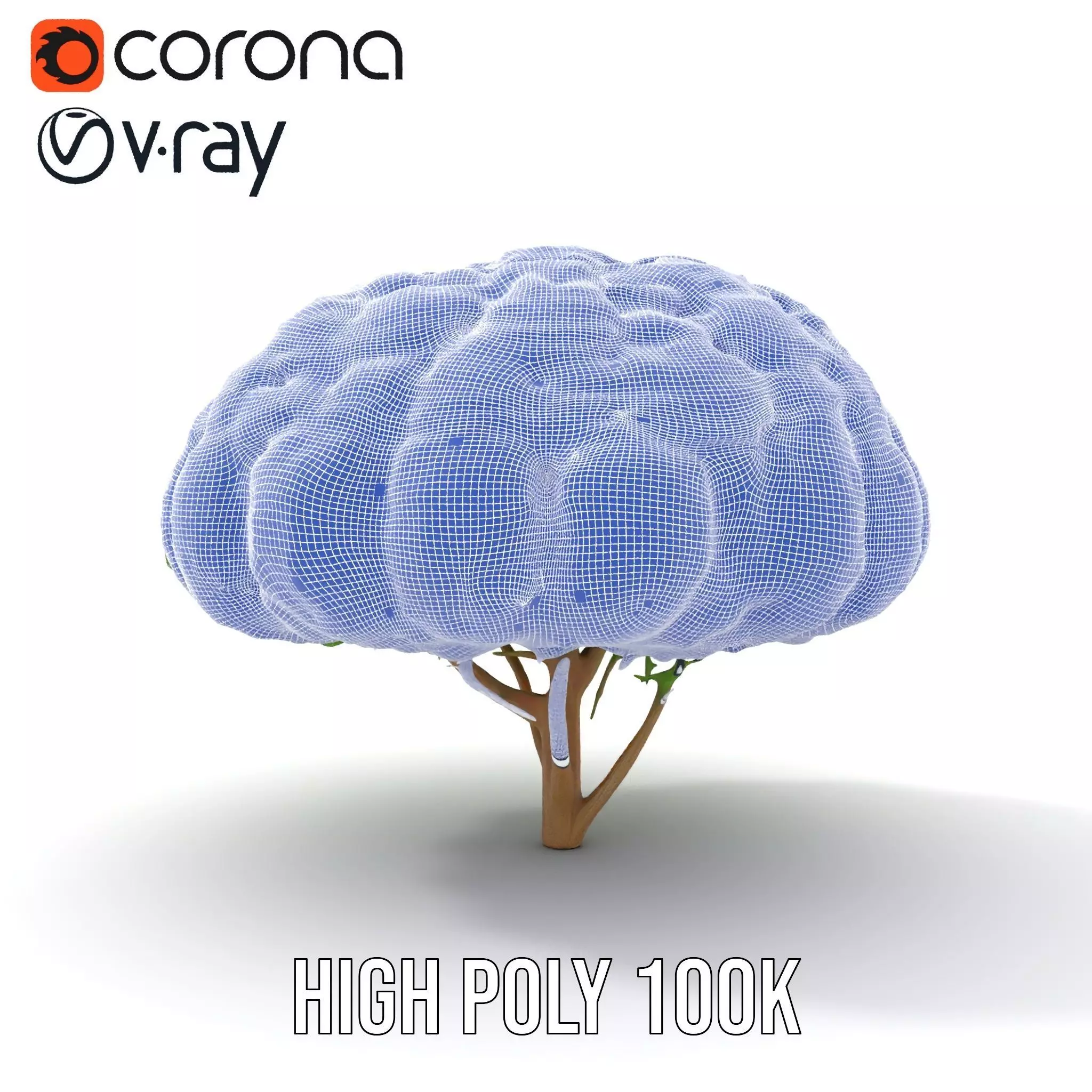 Green Topiary Tree model pack Low-poly 3D model_34