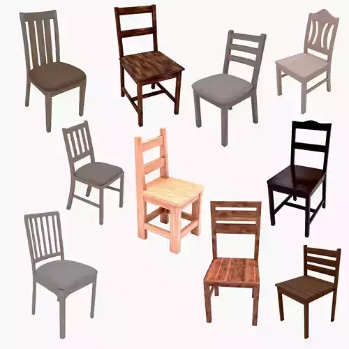 Chair Mega Pack  10 Unique 3D Chair Models Vol 2