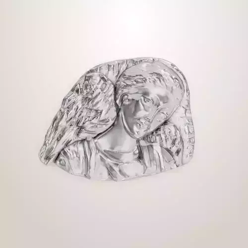 ANTIQUE SILVER Winged Angel 