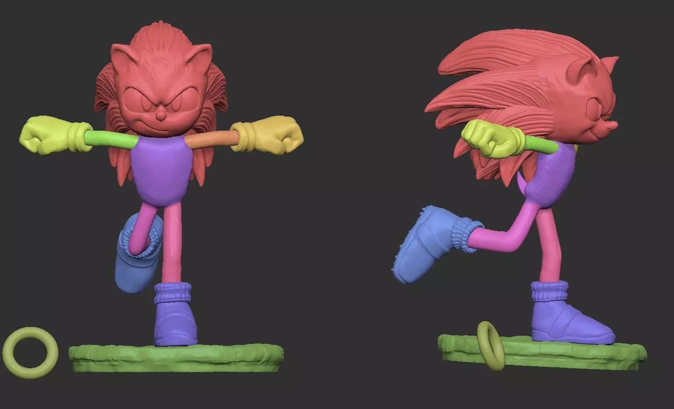 Sonic - LiveAction Version Free 3D print model_2