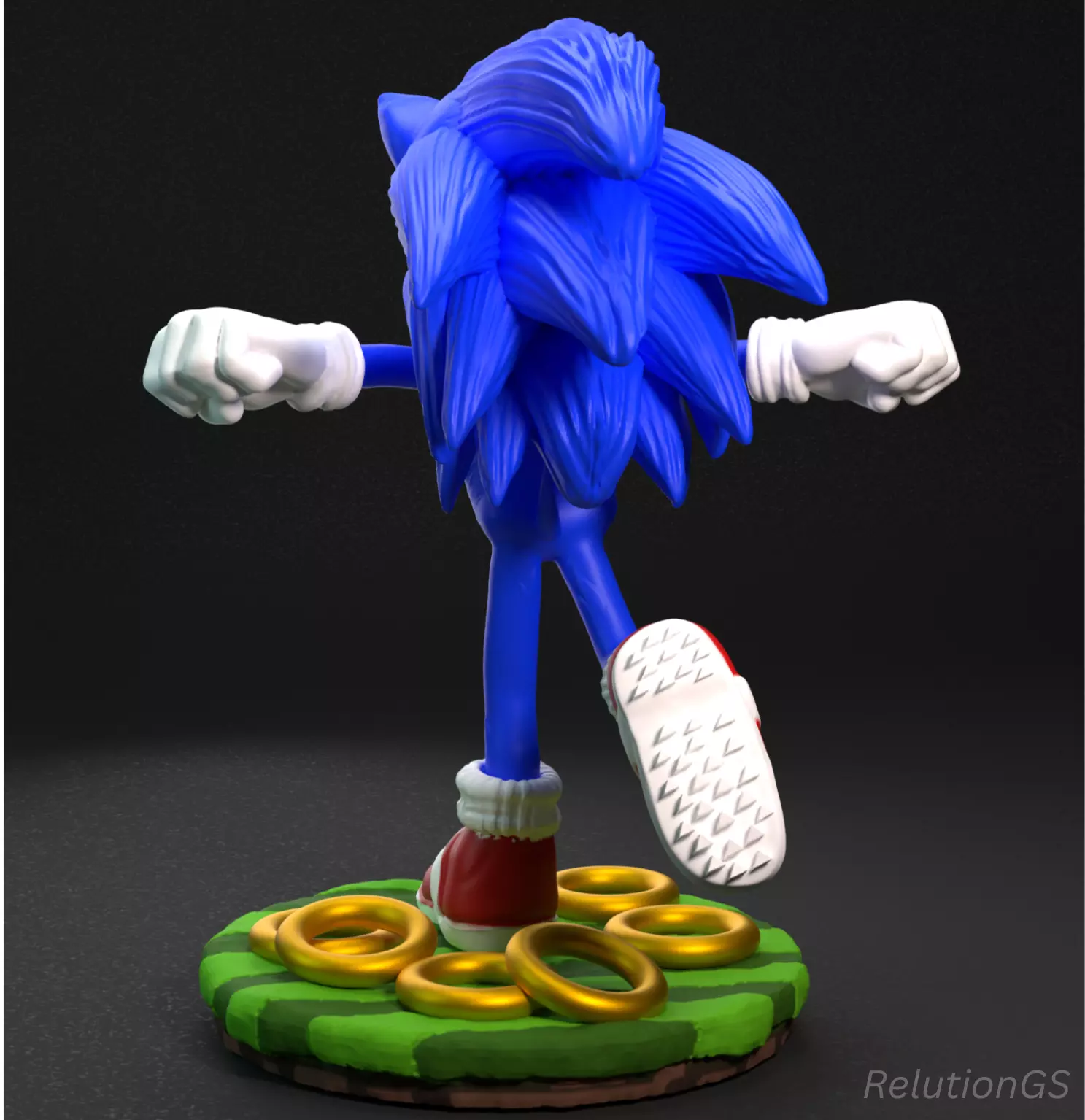 Sonic - LiveAction Version Free 3D print model_1