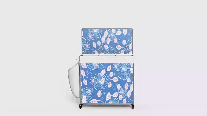 Basket  Laundry Hamper with Side Bag Storage Basket Low-poly 3D model