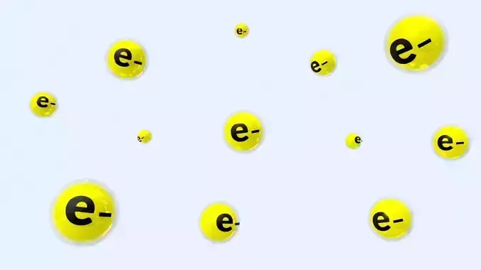Electron Subatomic Particle Low-poly 3D model