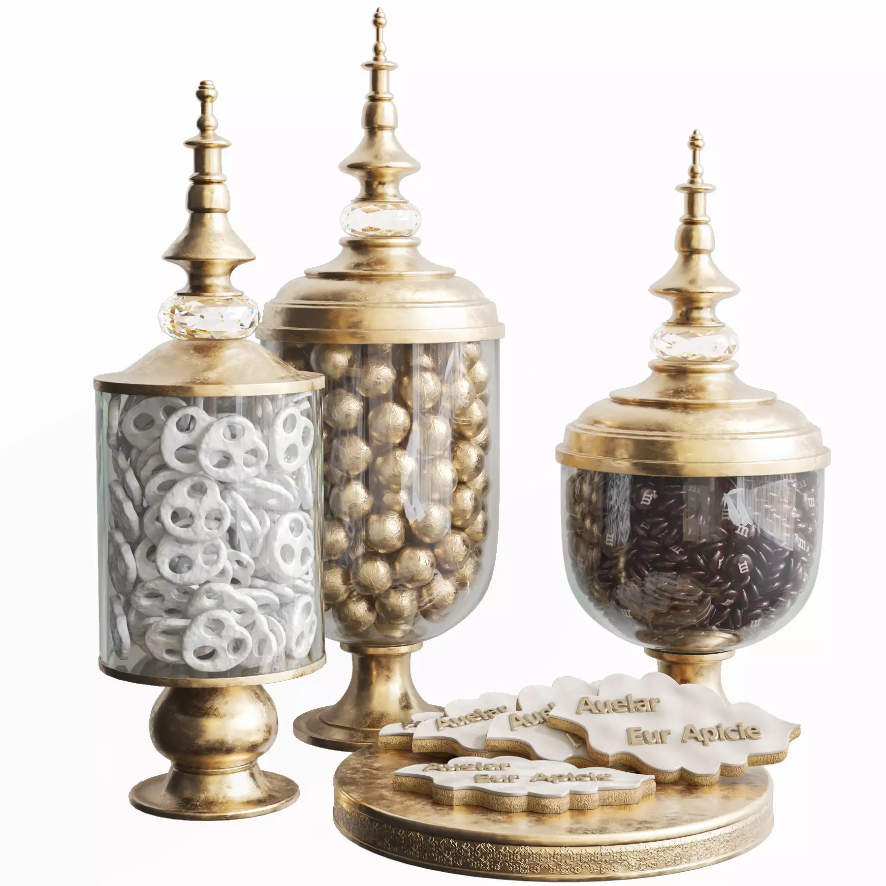 Candies cookies and chocolate 3D model_0