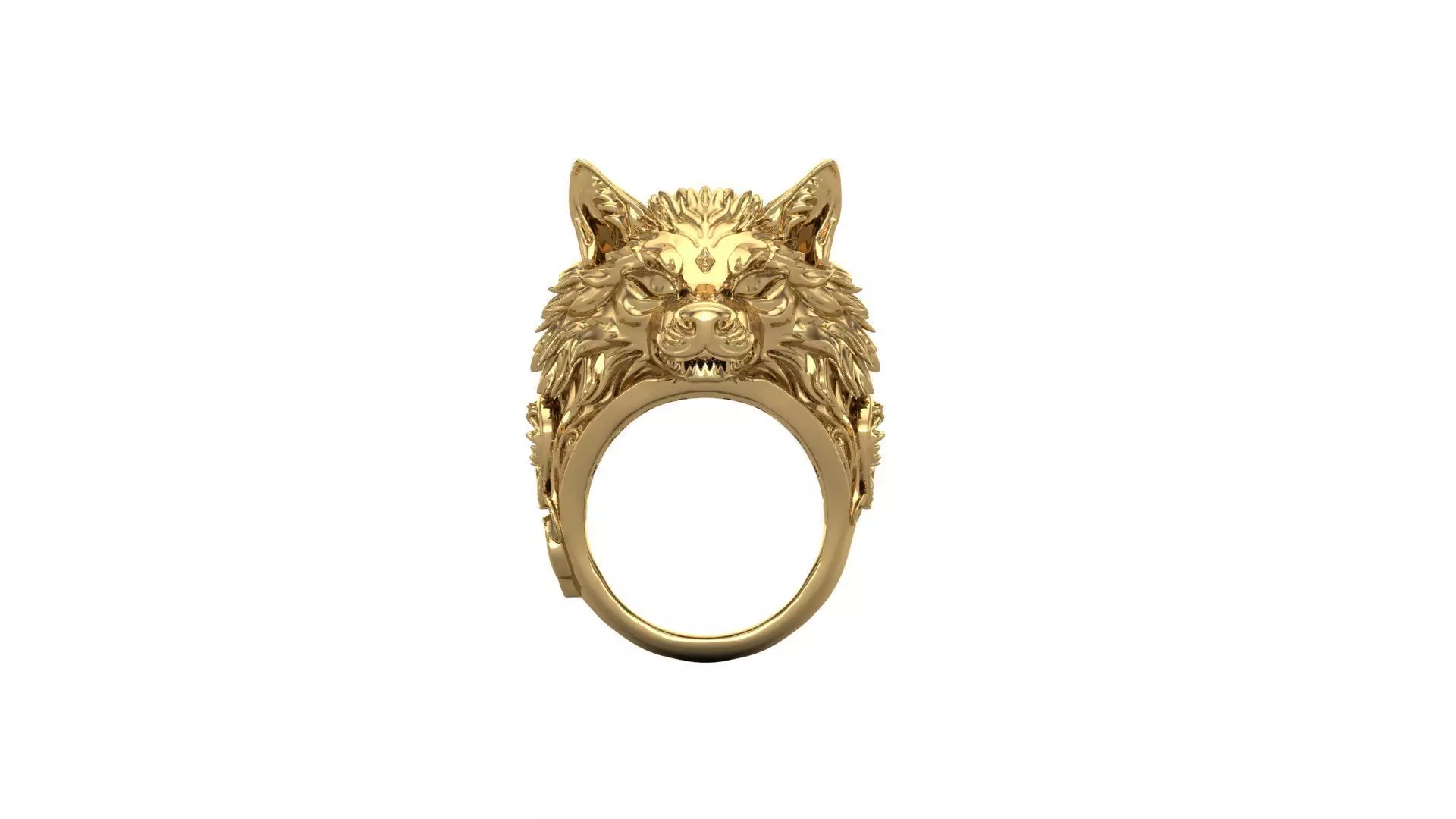 wolf ring 3D print model_5