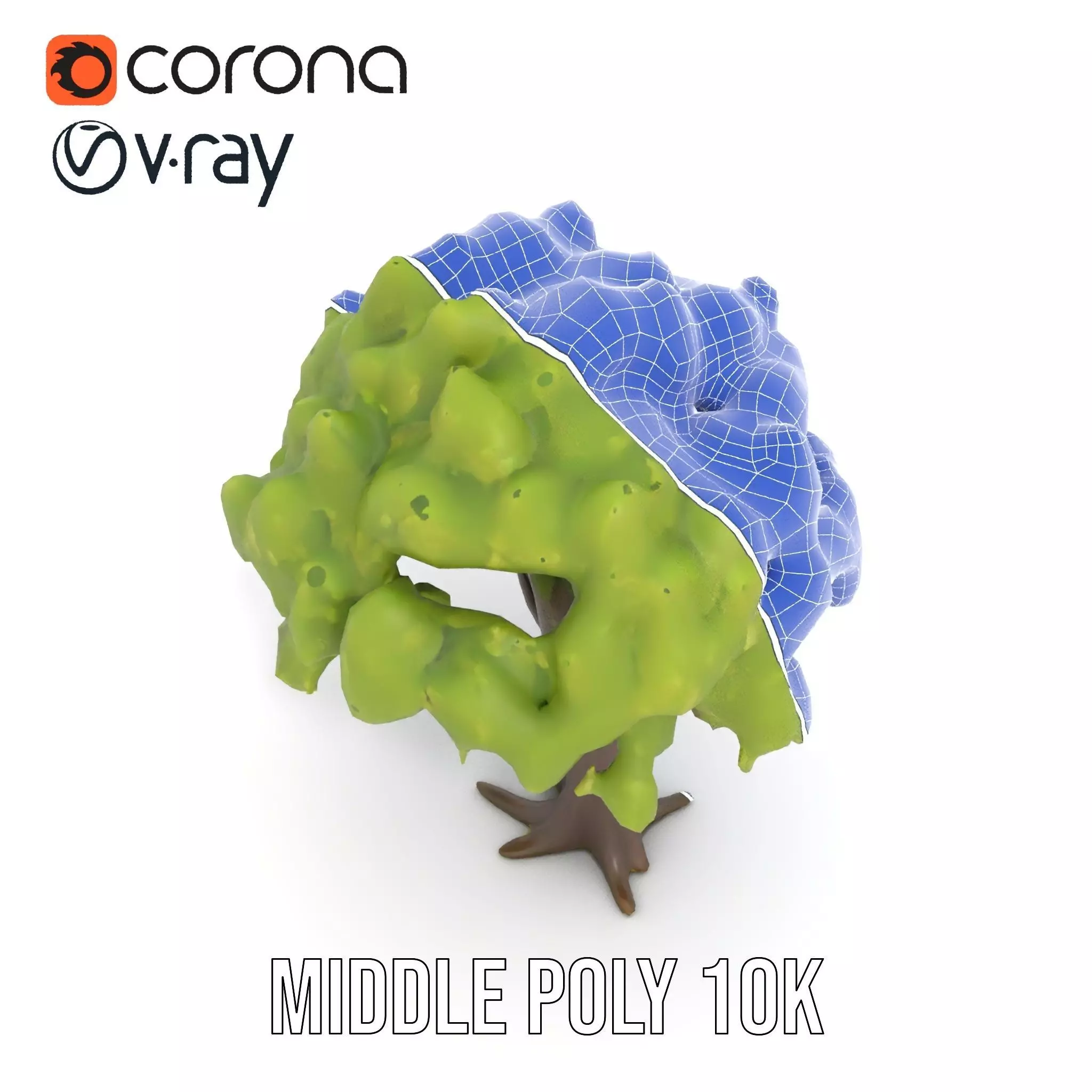 Lush Green Oak model pack Low-poly 3D model_23