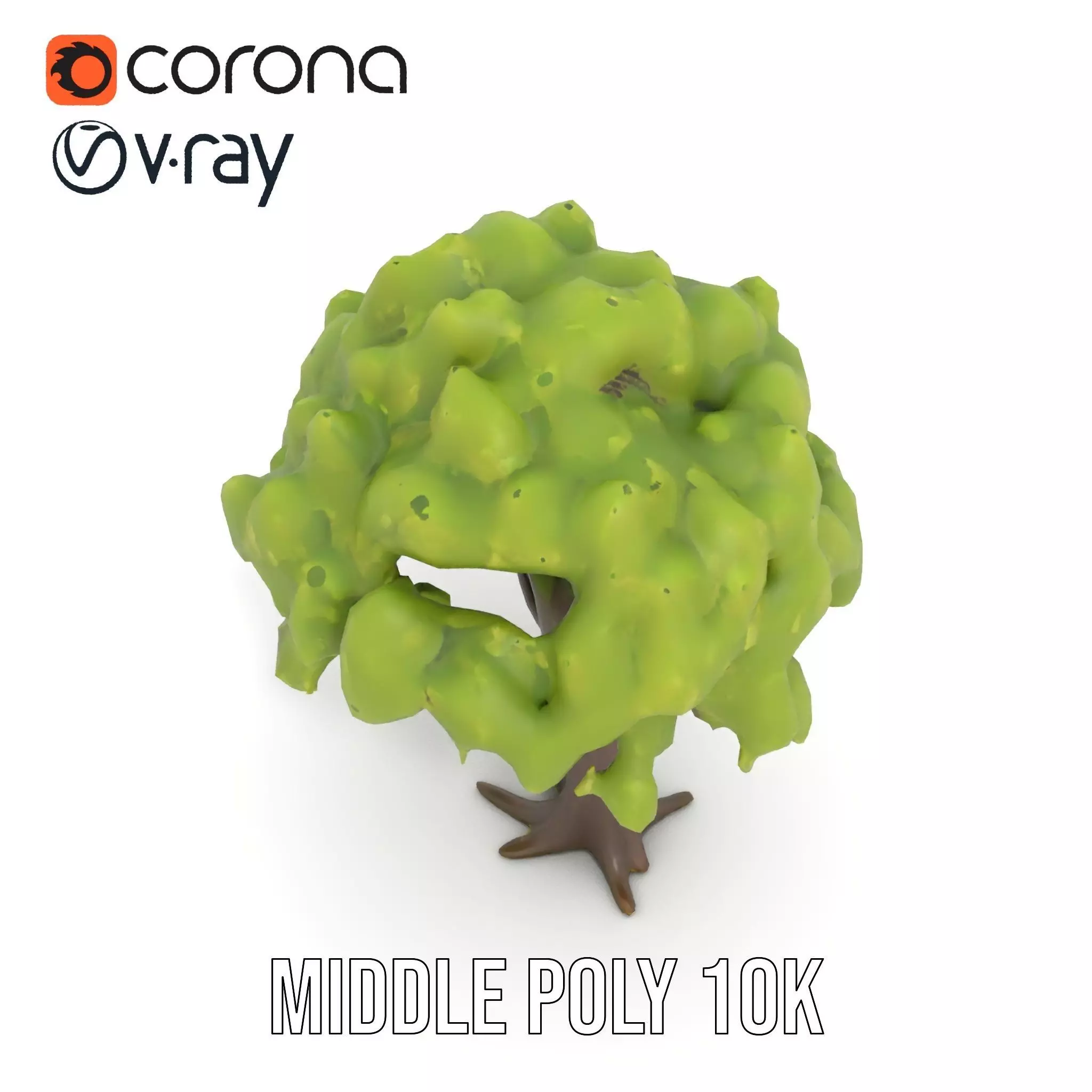 Lush Green Oak model pack Low-poly 3D model_20