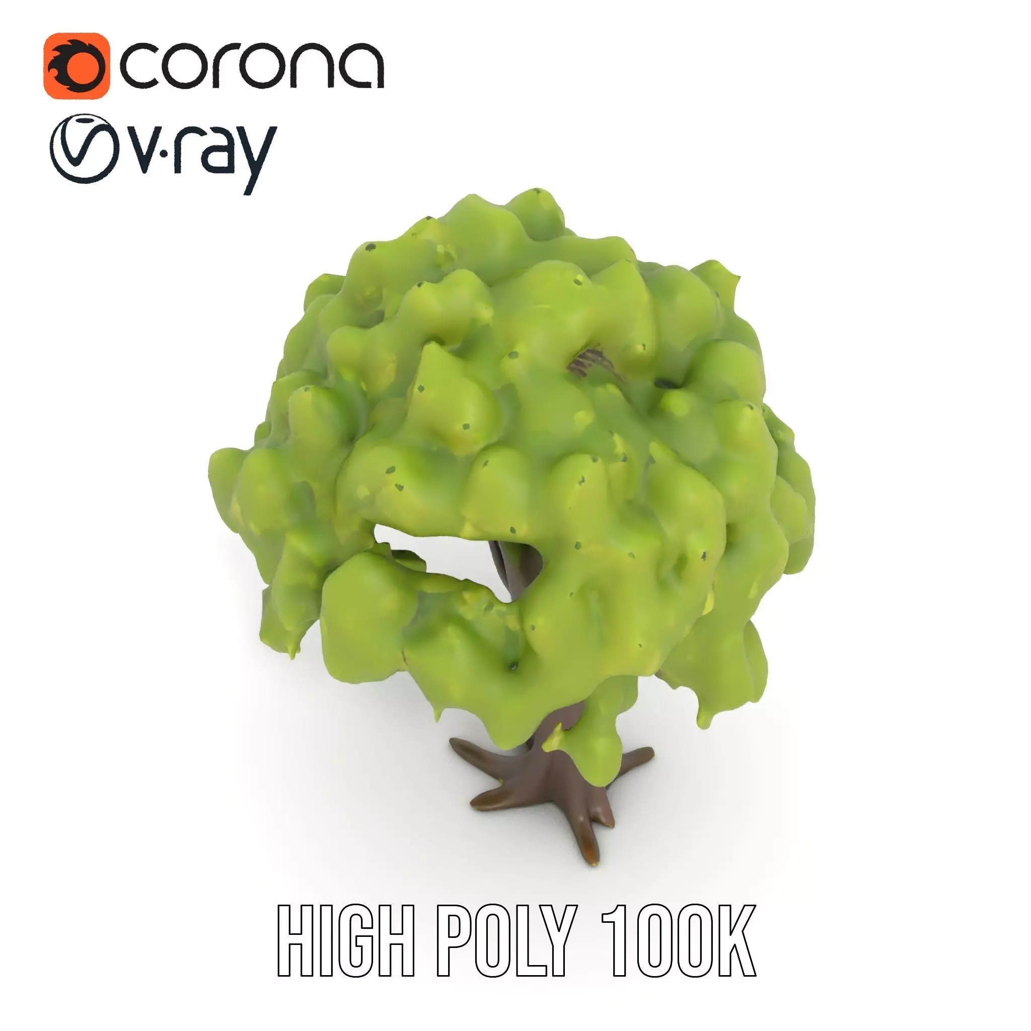 Lush Green Oak model pack Low-poly 3D model_31