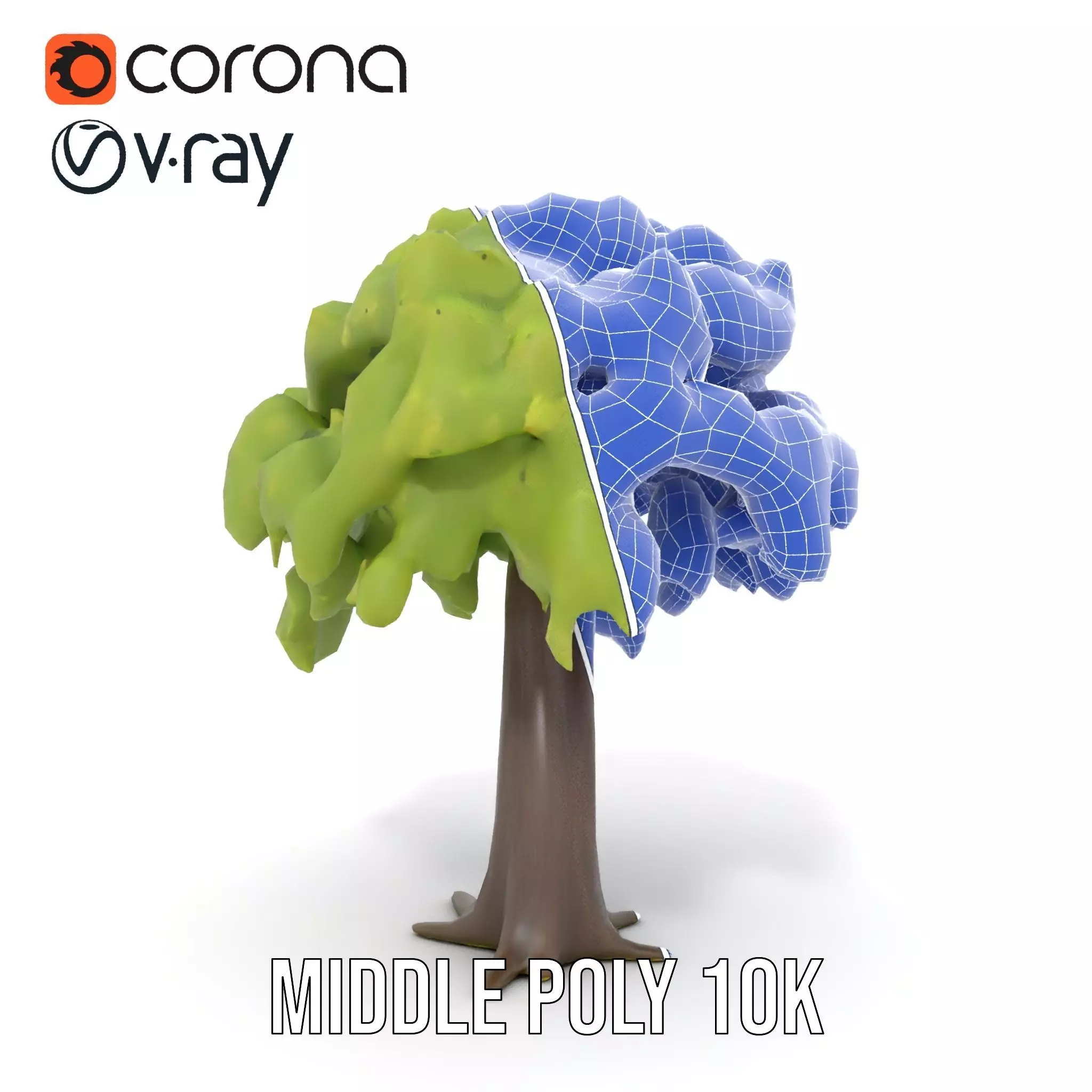 Lush Green Oak model pack Low-poly 3D model_29