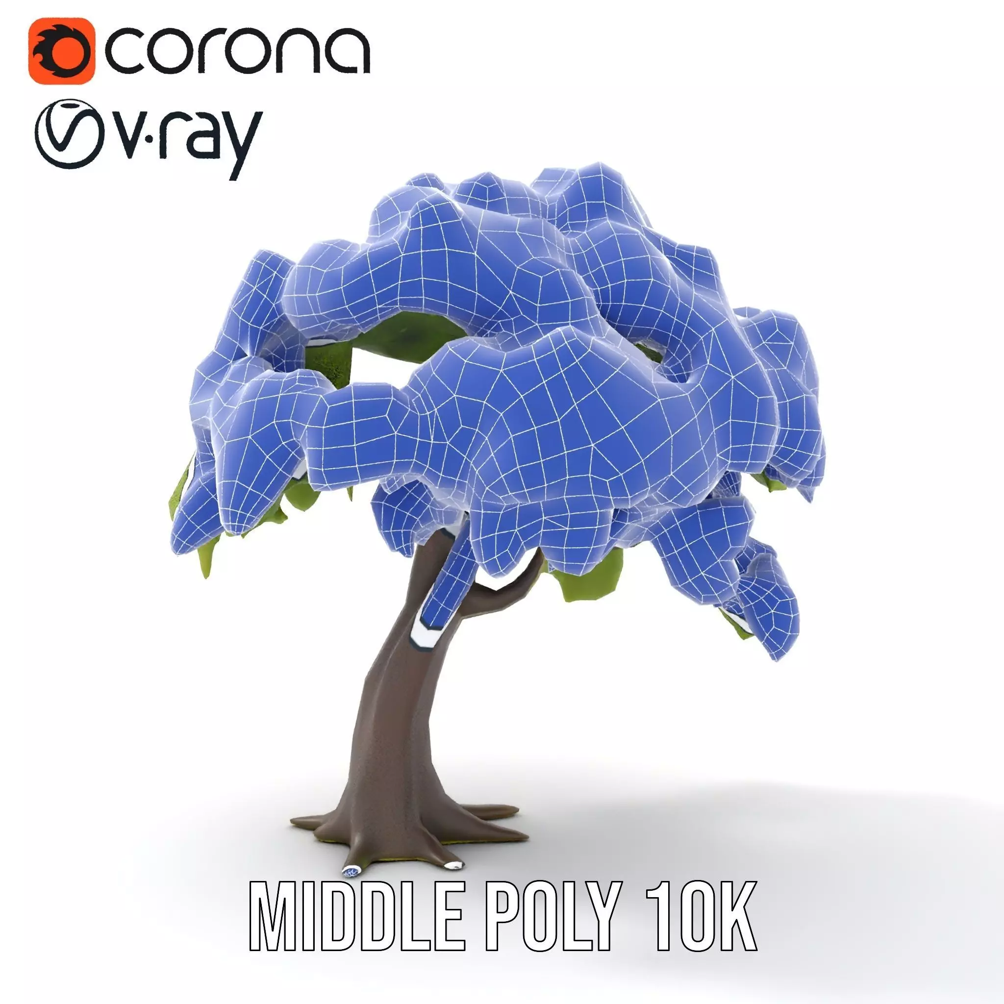 Lush Green Oak model pack Low-poly 3D model_5