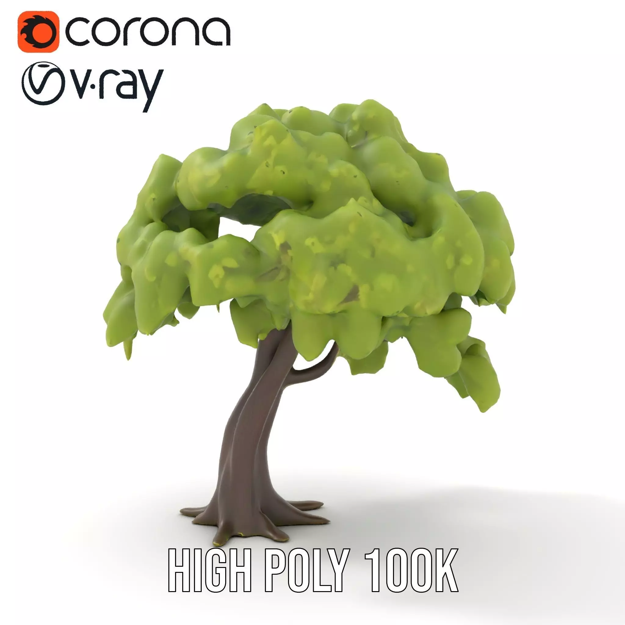Lush Green Oak model pack Low-poly 3D model_28