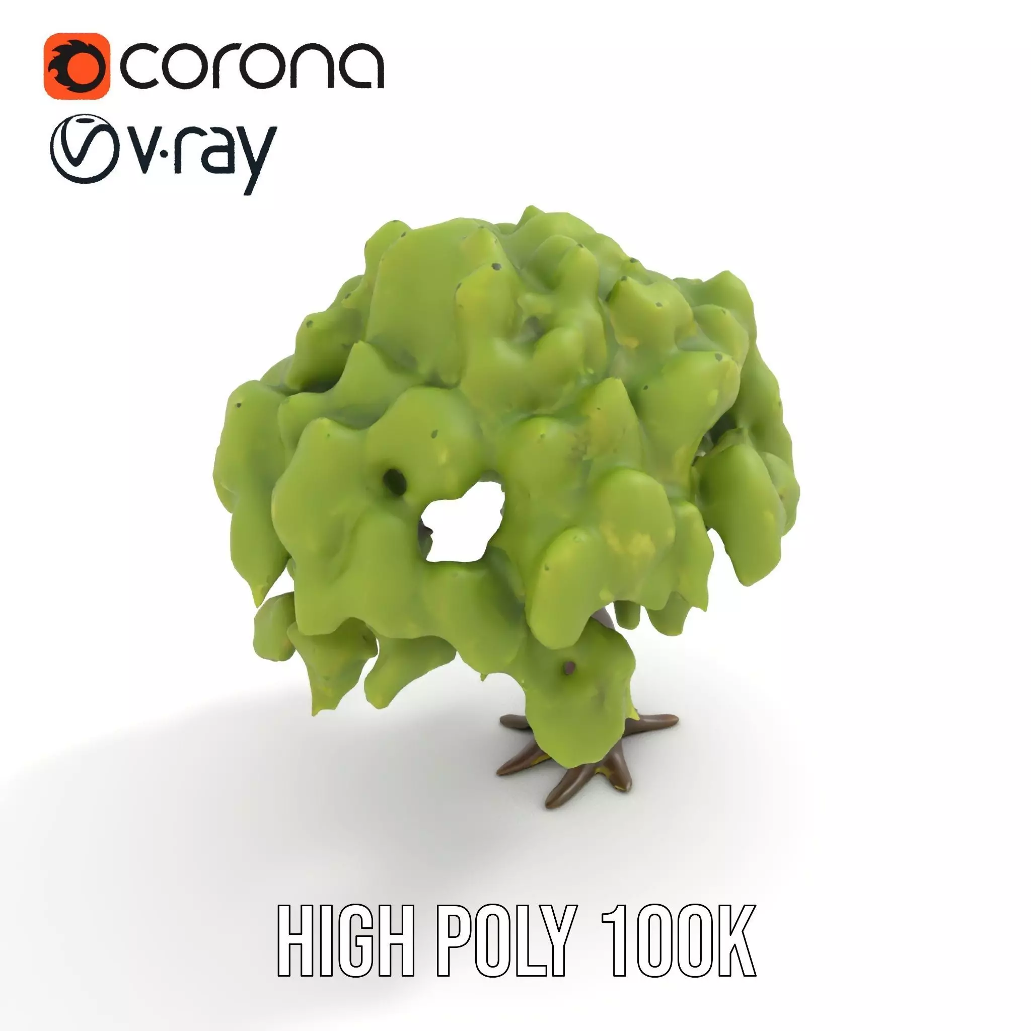 Lush Green Oak model pack Low-poly 3D model_22