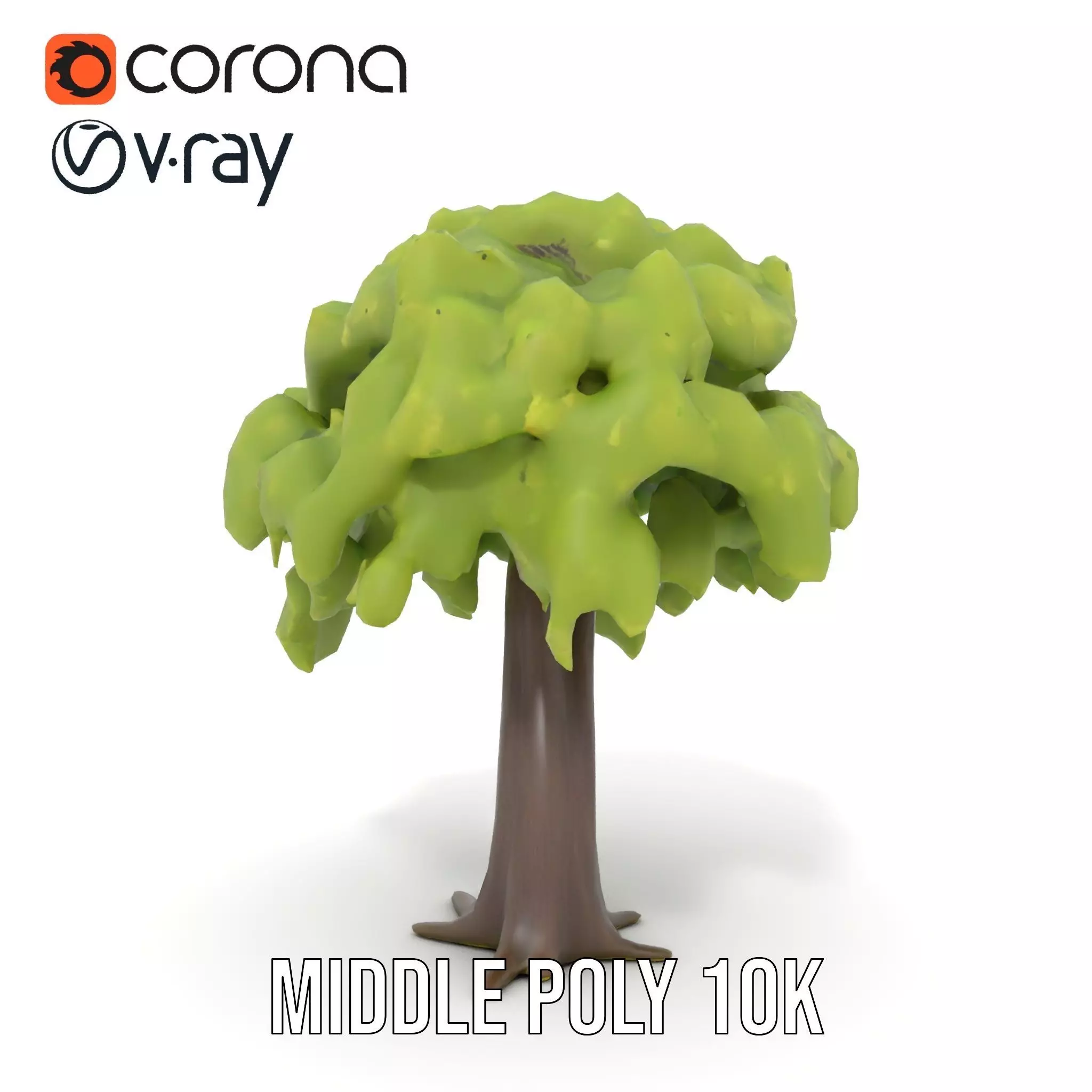 Lush Green Oak model pack Low-poly 3D model_17