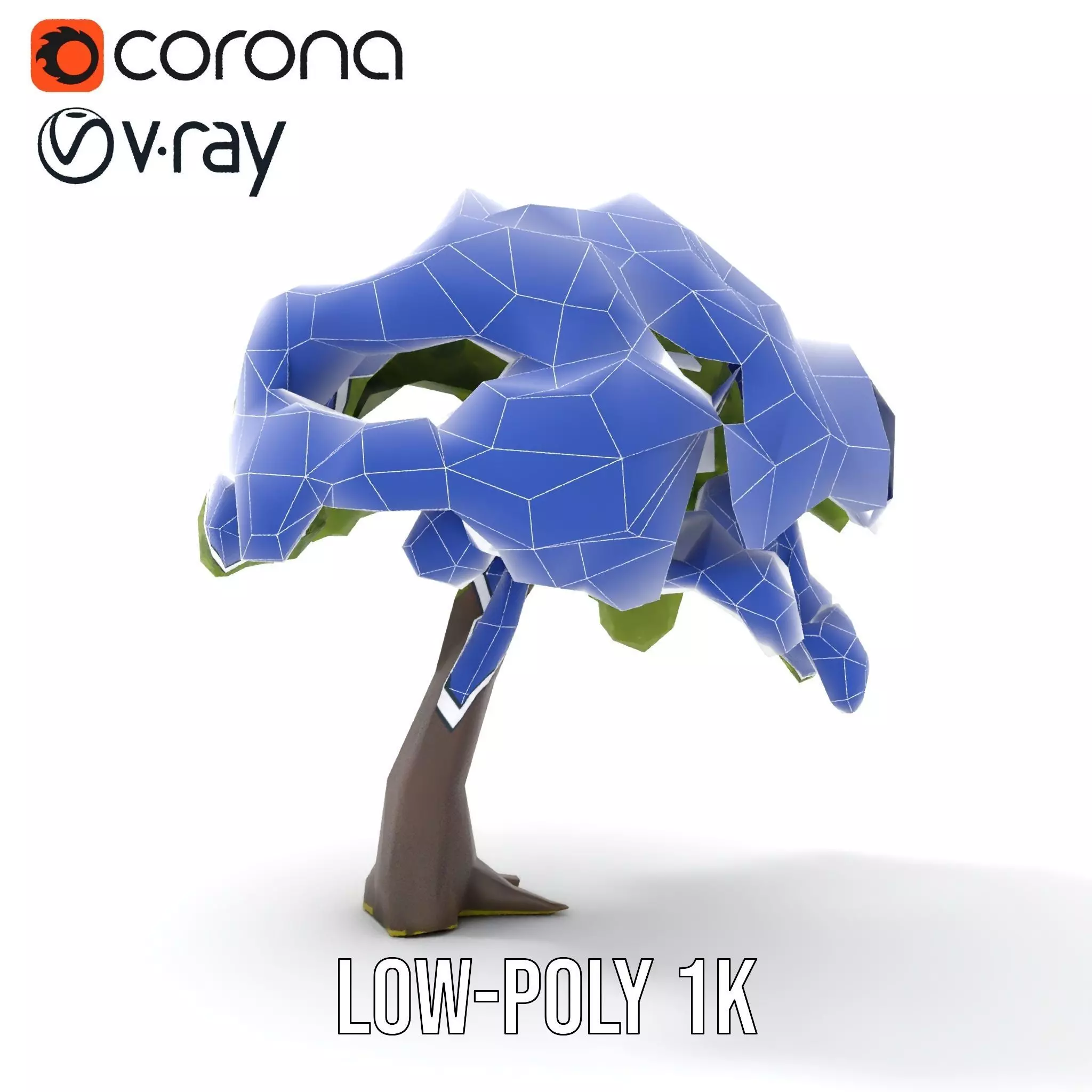 Lush Green Oak model pack Low-poly 3D model_16