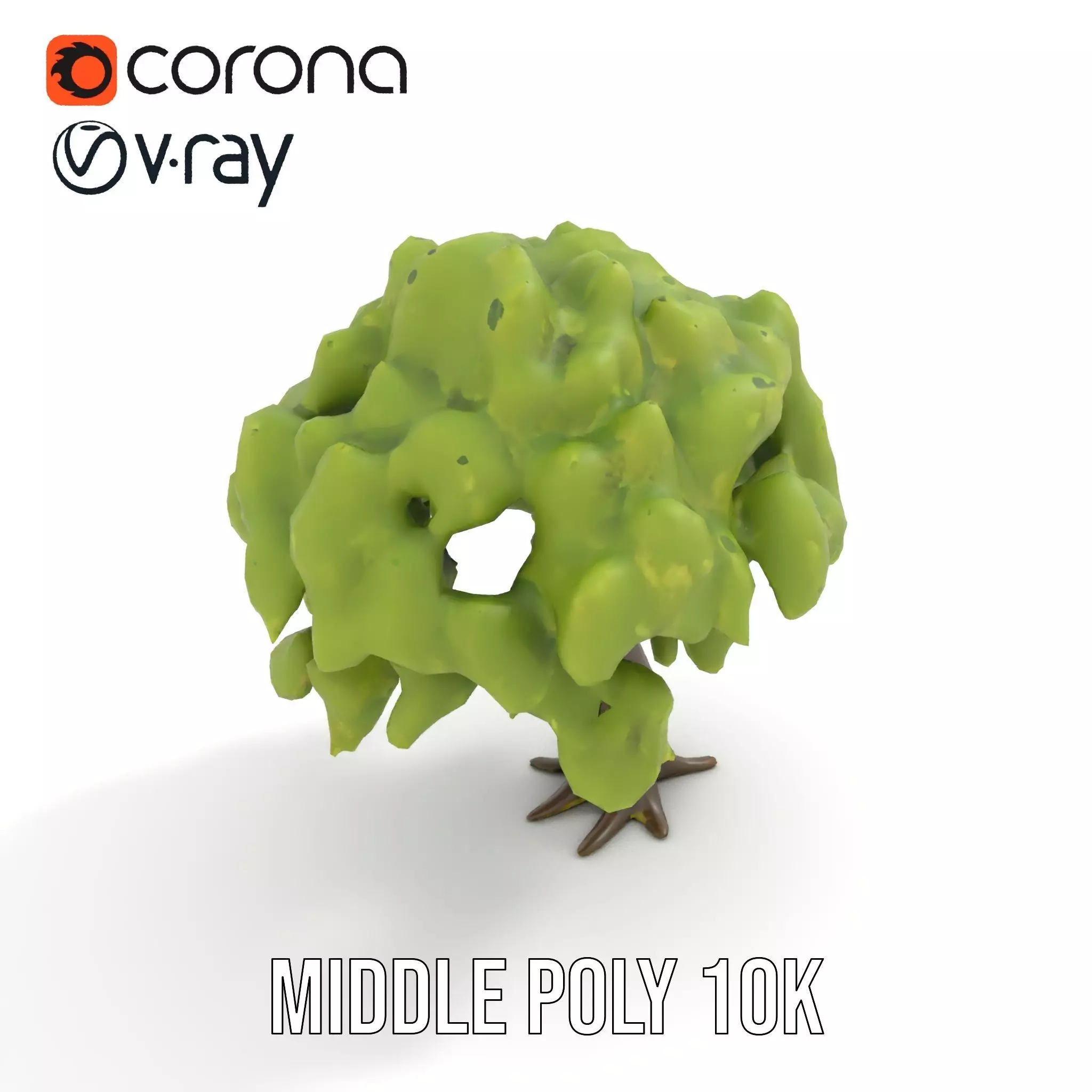 Lush Green Oak model pack Low-poly 3D model_11