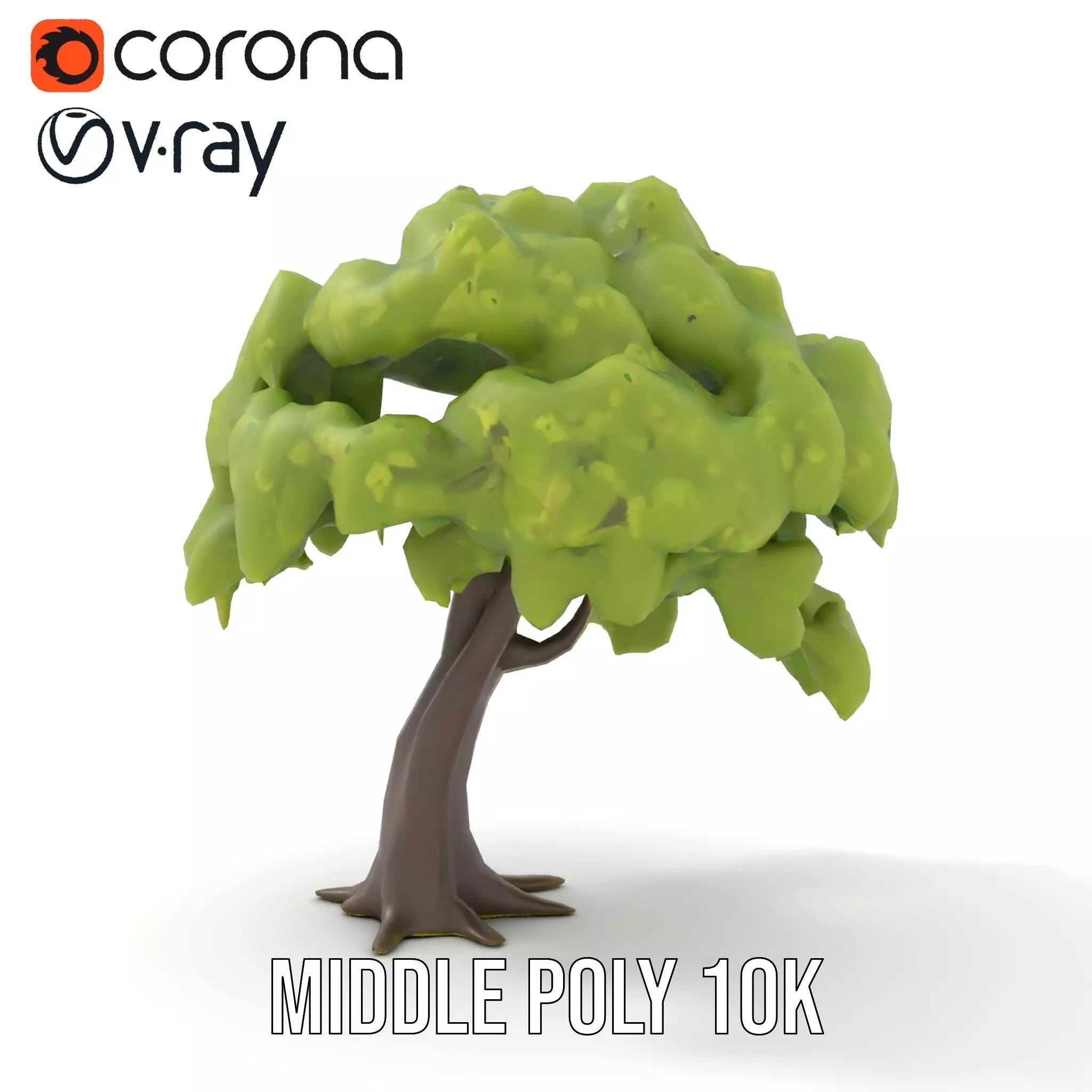 Lush Green Oak model pack Low-poly 3D model_26