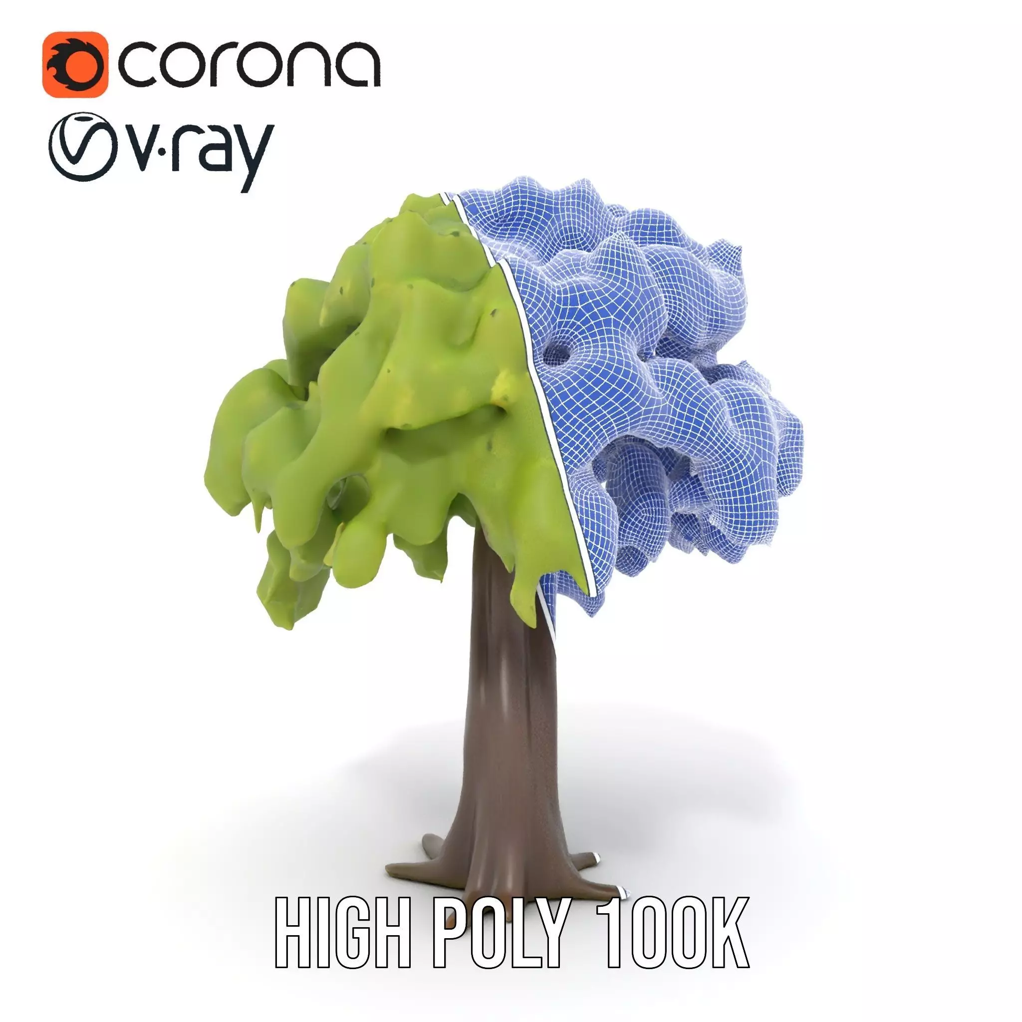 Lush Green Oak model pack Low-poly 3D model_34