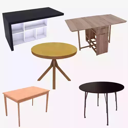 5 Dining Table Mini Pack - Unique Collection Vol 1 5 Dining Table Mini Pack - Unique Collection Vol 1
