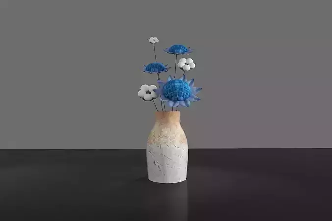 Cartoon 3D Plant Flowers