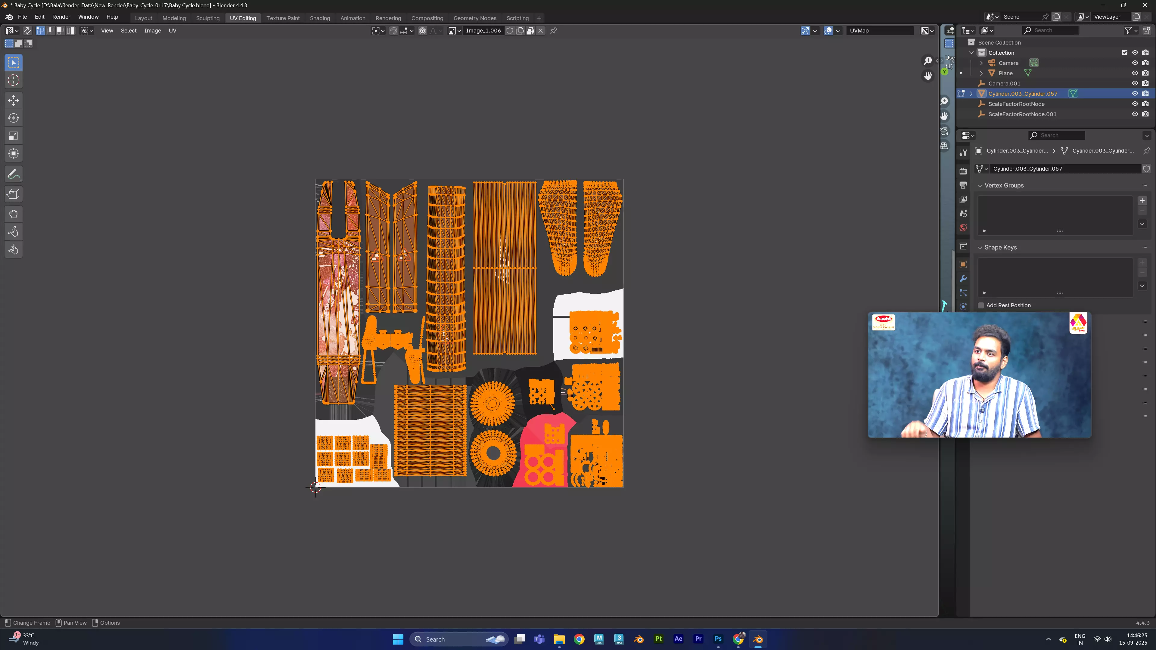 Electrical Cycle Low-poly 3D model_9