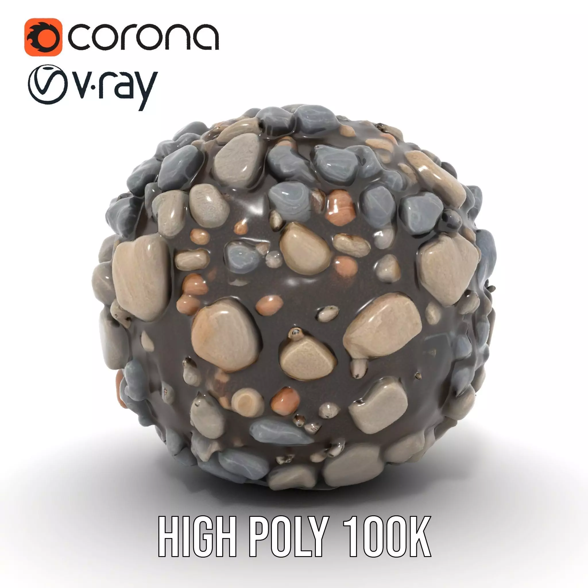 Pebble Stone Texture model pack Texture_32