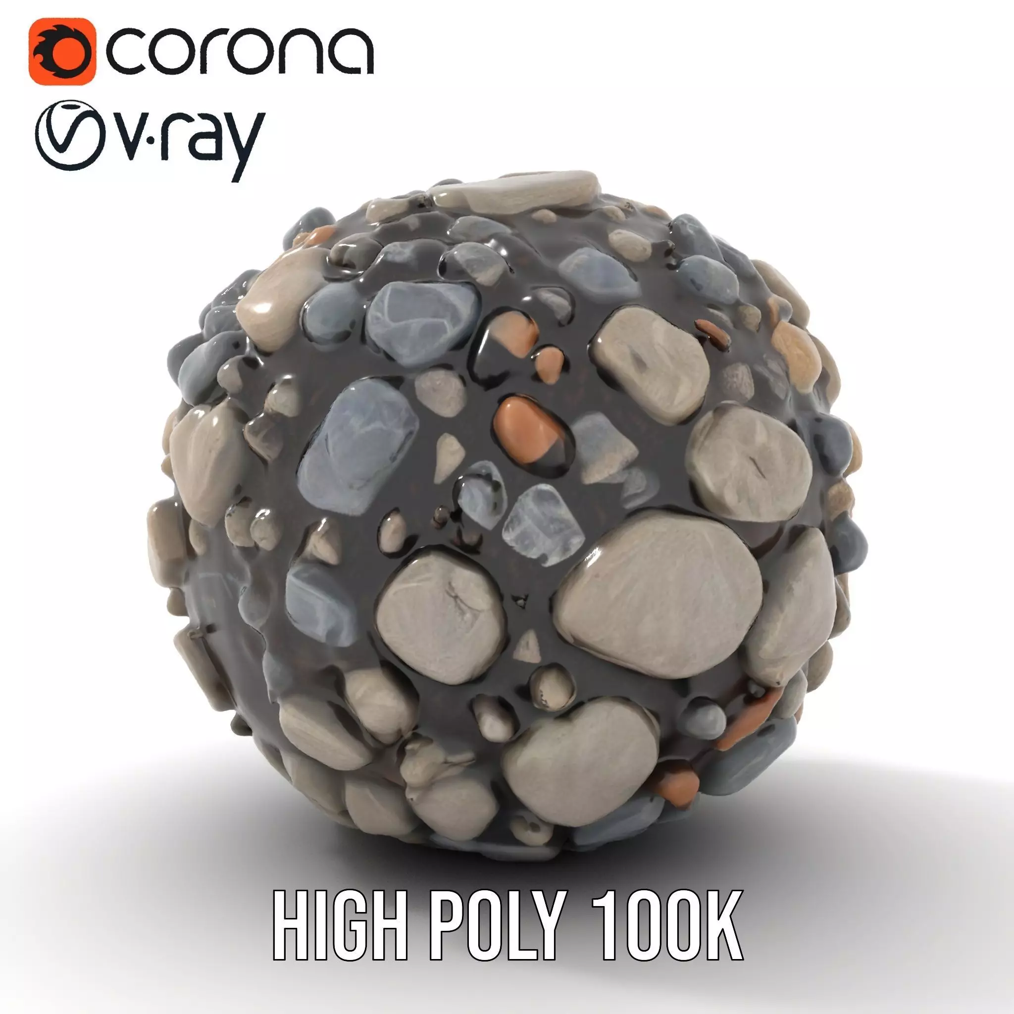 Pebble Stone Texture model pack Texture_23