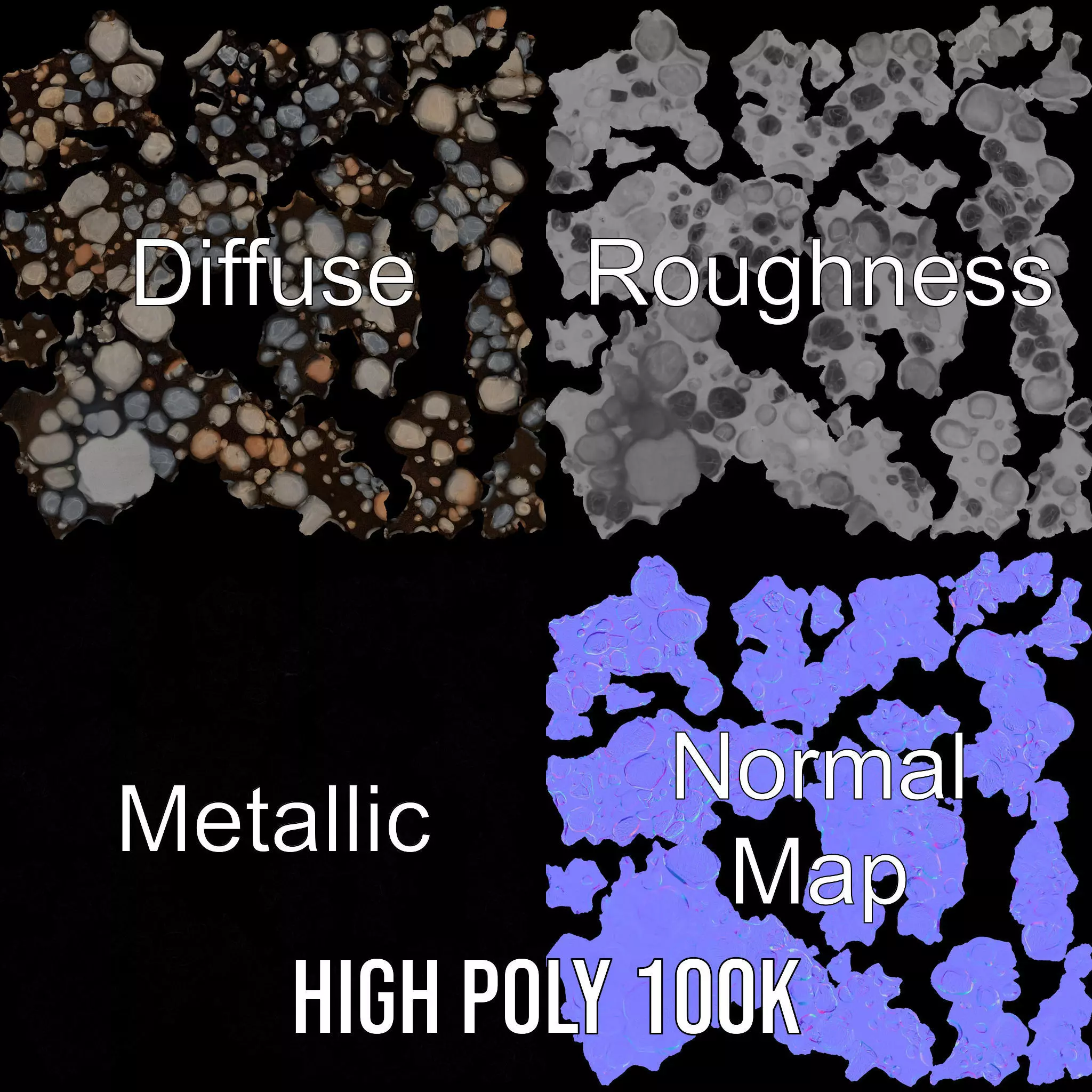 Pebble Stone Texture model pack Texture_3