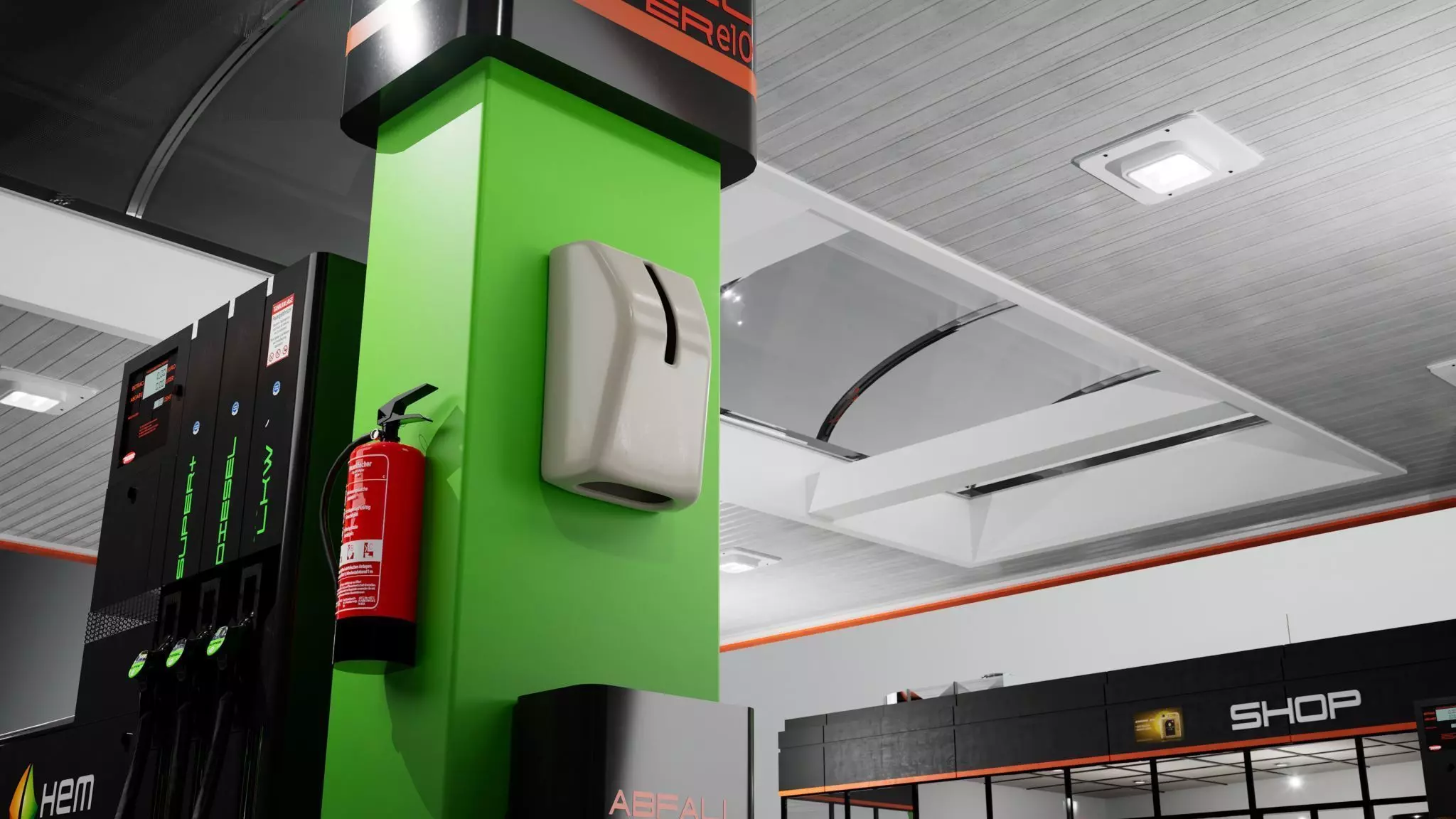 Gas Station 3D model_2