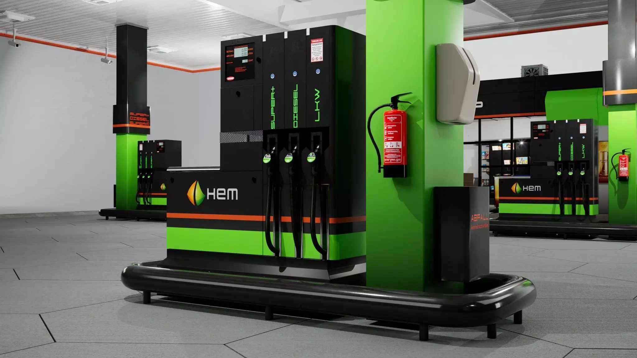 Gas Station 3D model_1