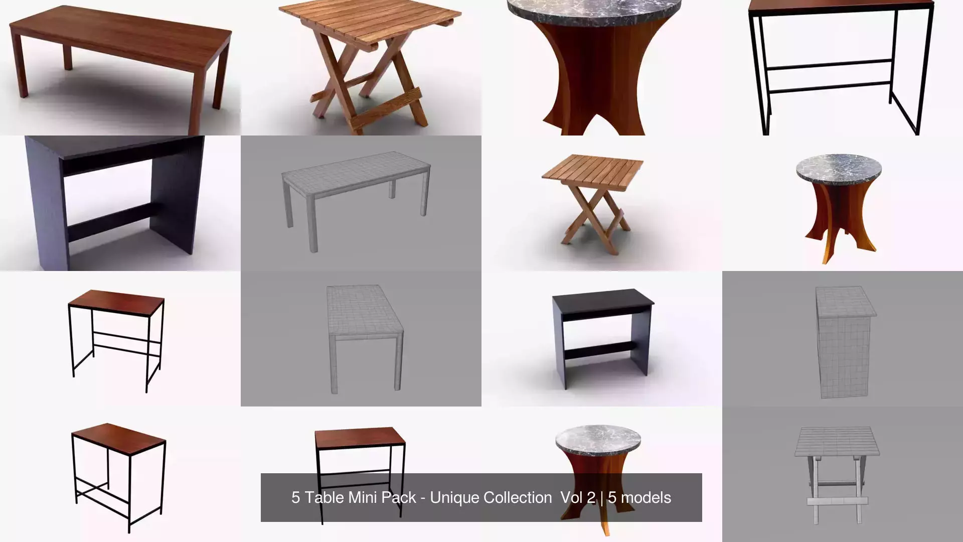 5 Table Mini Pack - Unique Collection Vol 2 _1