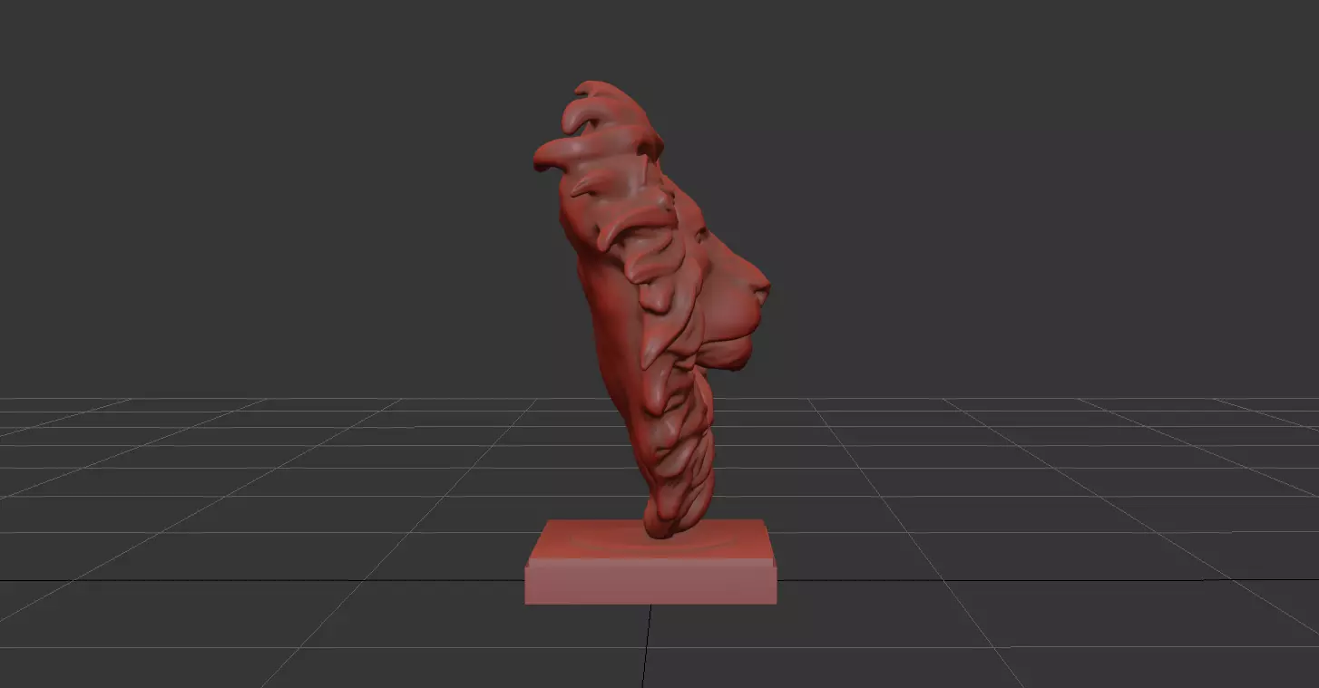 Realistic Lion Head Sculpture   3D Model 3D model_14