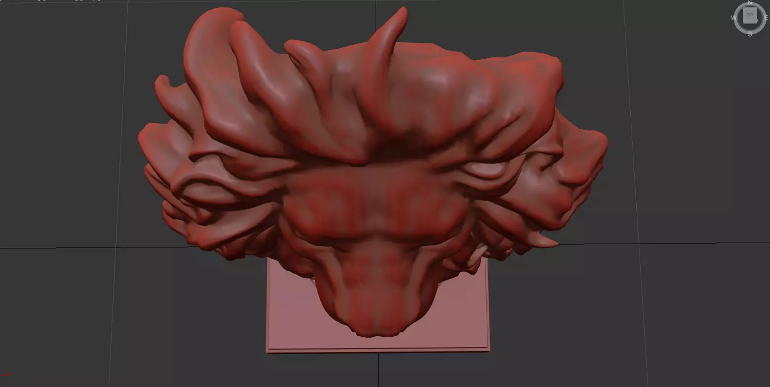 Realistic Lion Head Sculpture   3D Model 3D model_13