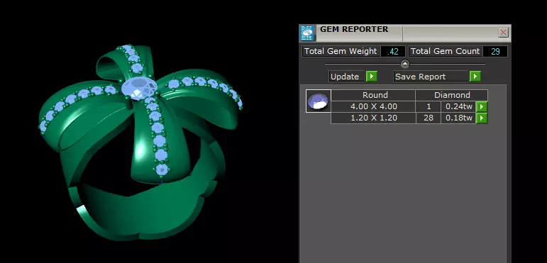 Bow tie ring 3D print model_2