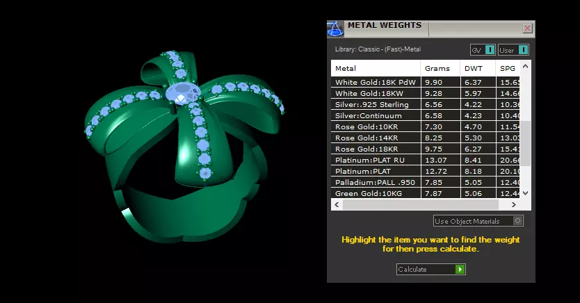 Bow tie ring 3D print model_4