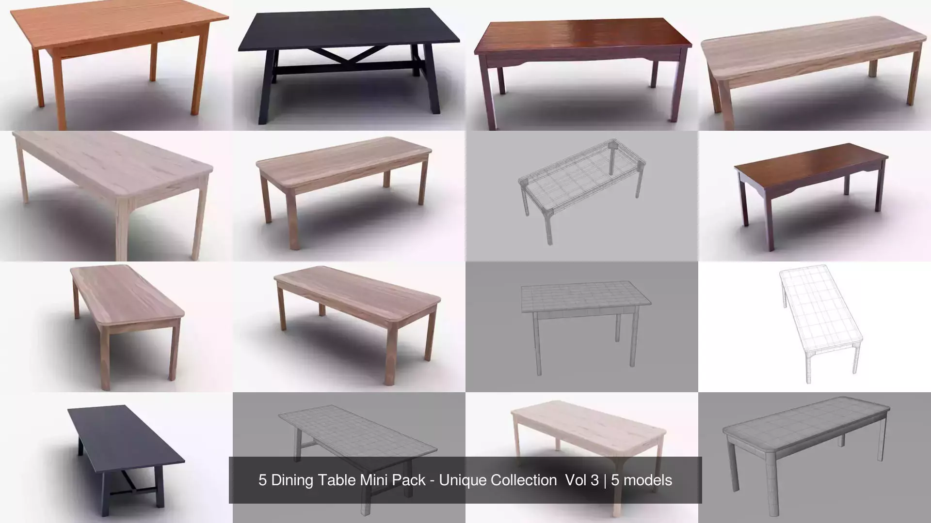 5 Dining Table Mini Pack - Unique Collection Vol 3 _1