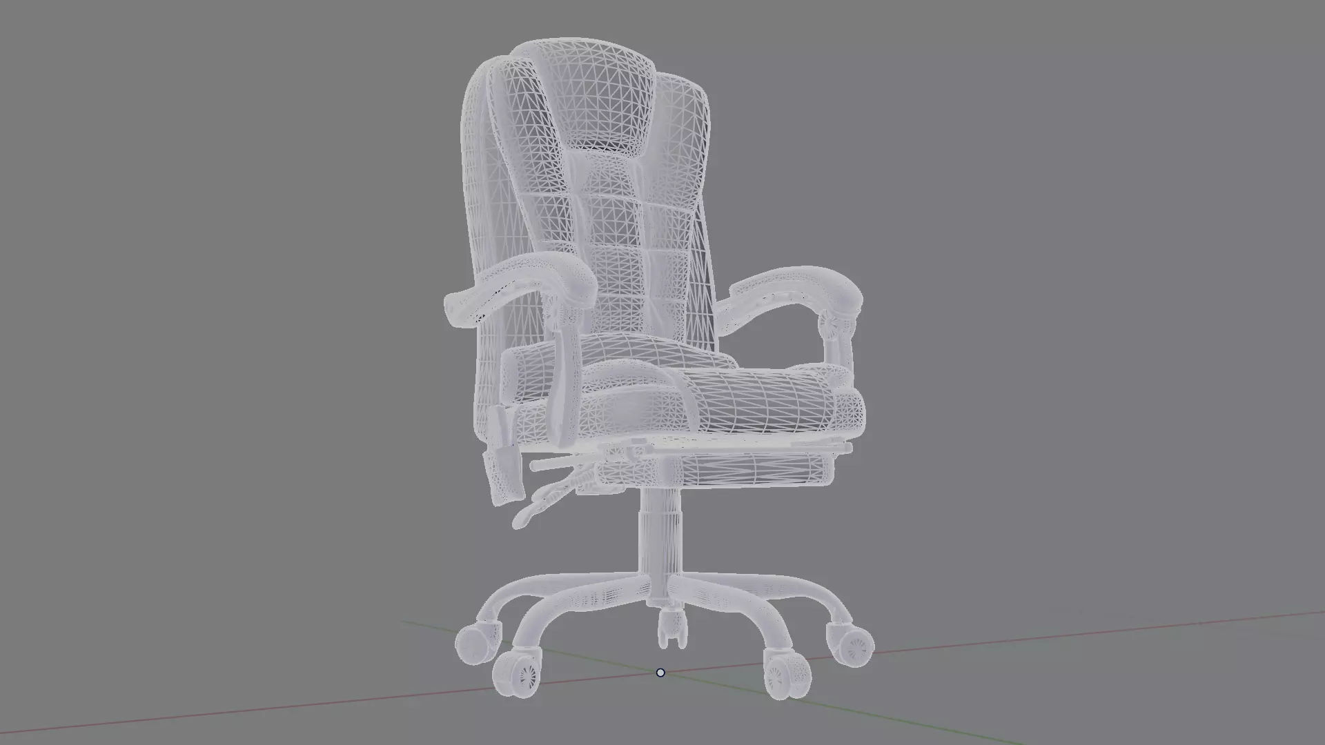 Office Chair Low-poly 3D model_10