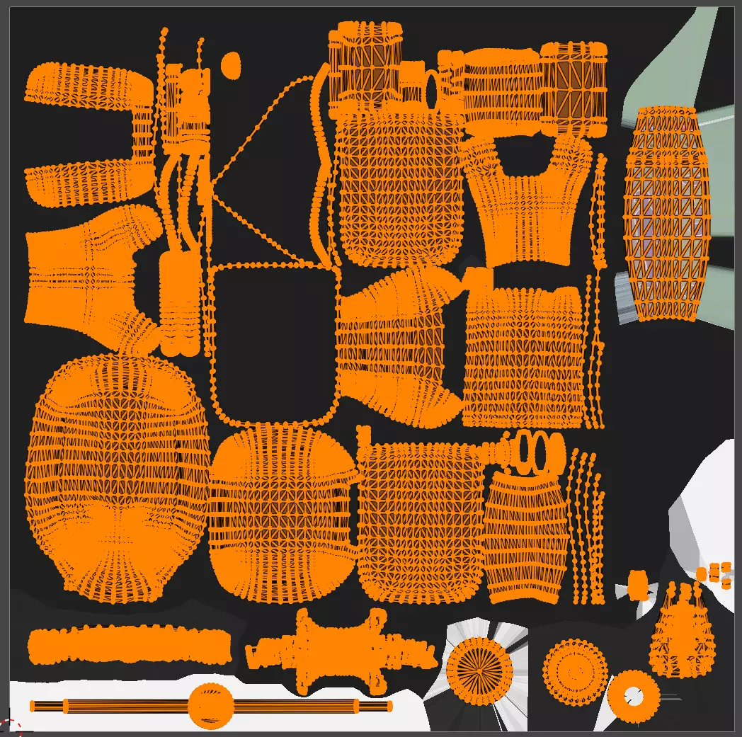 Office Chair Low-poly 3D model_9