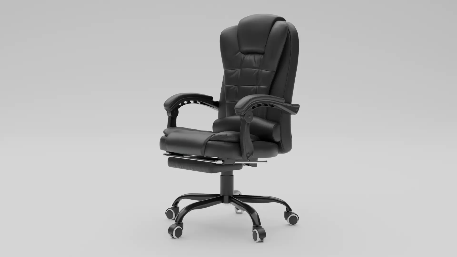 Office Chair Low-poly 3D model_3
