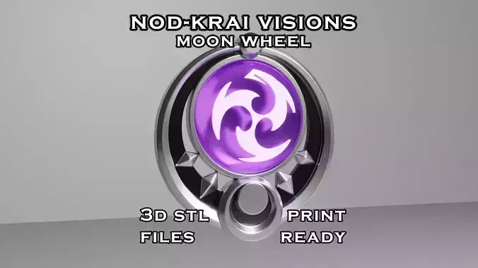 Nod Krai Vision Set - Moon Wheel -Genshin Impact -3D Print Ready